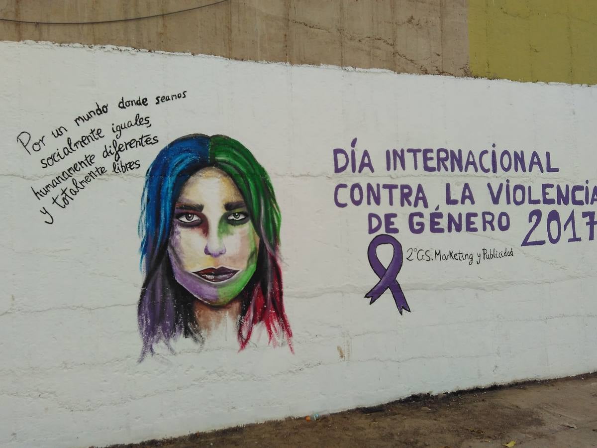 Mural realizado en el Espacio para la Creación Joven con la participación del artista jerezano Alberto Hernández.ECJ.