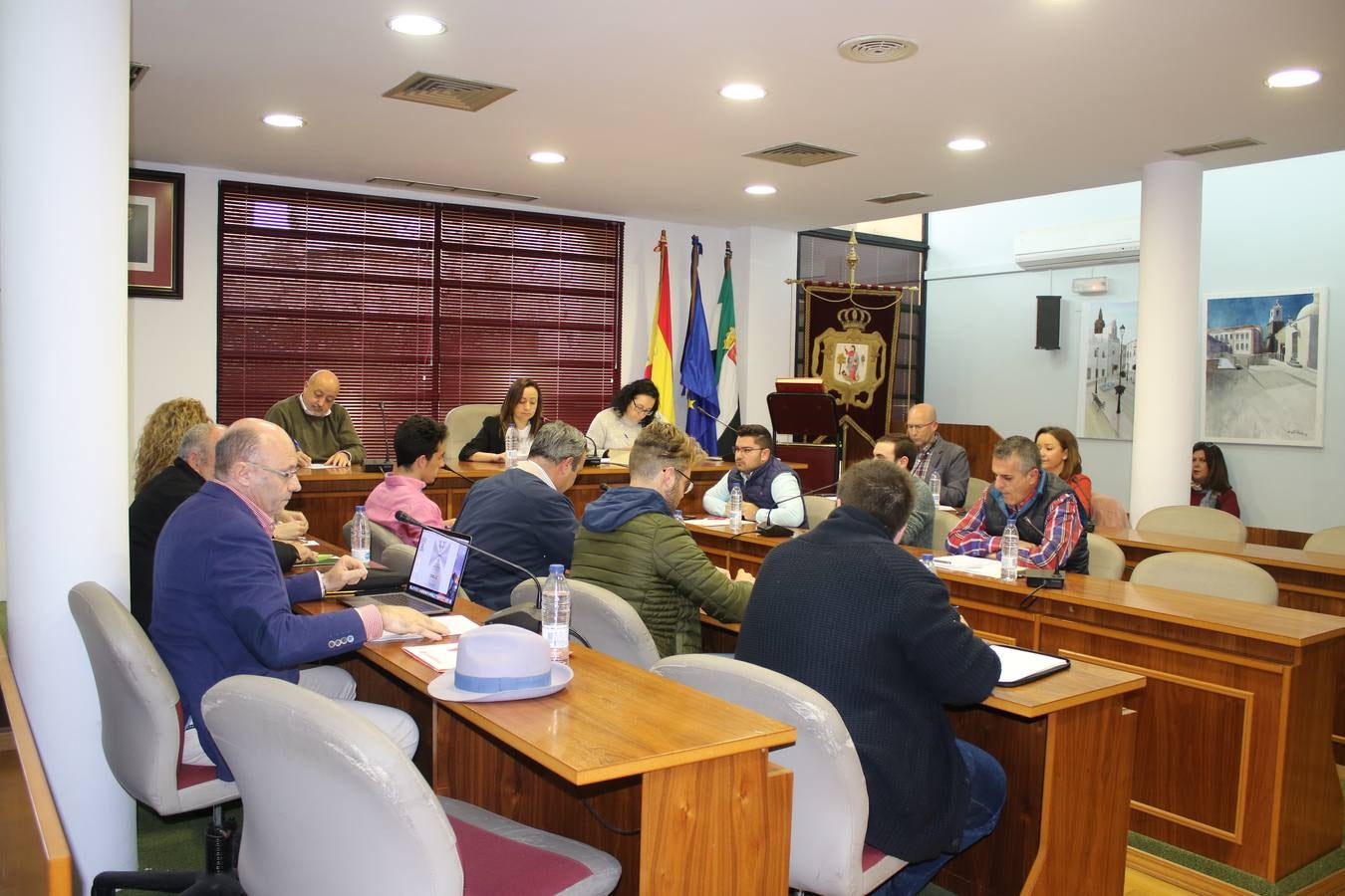 Concejales de la corporación municipal hoy en el pleno.