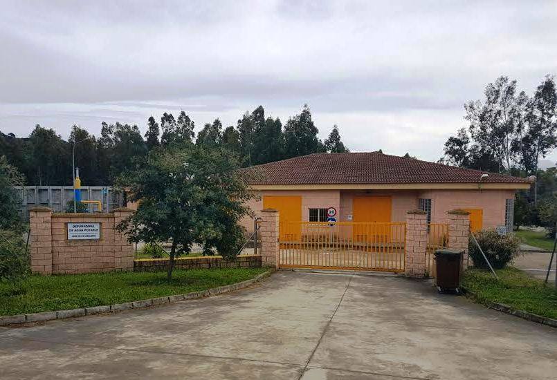 Instalaciones de la Estación de Tratamiento de Agua Potable próxima a la presa de Valuengo.
