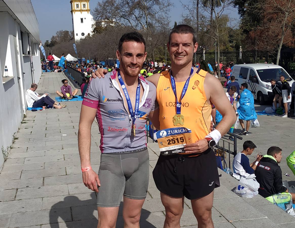 Juan Tejada y Javi lozano, al término de la carrera
