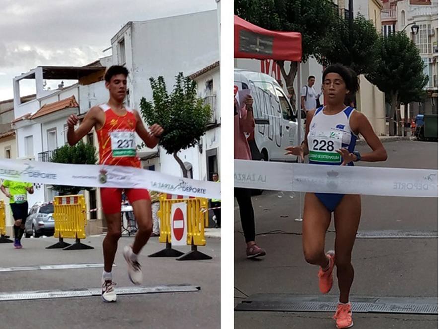 Los ganadores, a su entrada en meta 