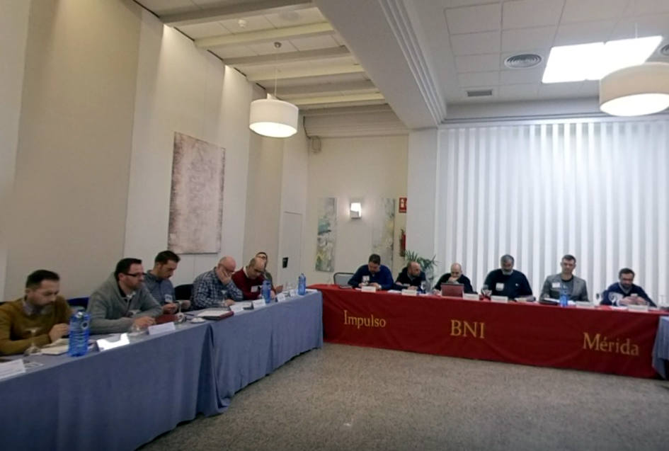 Una de las reuniones celebradas por el BNI Impulso Mérida 