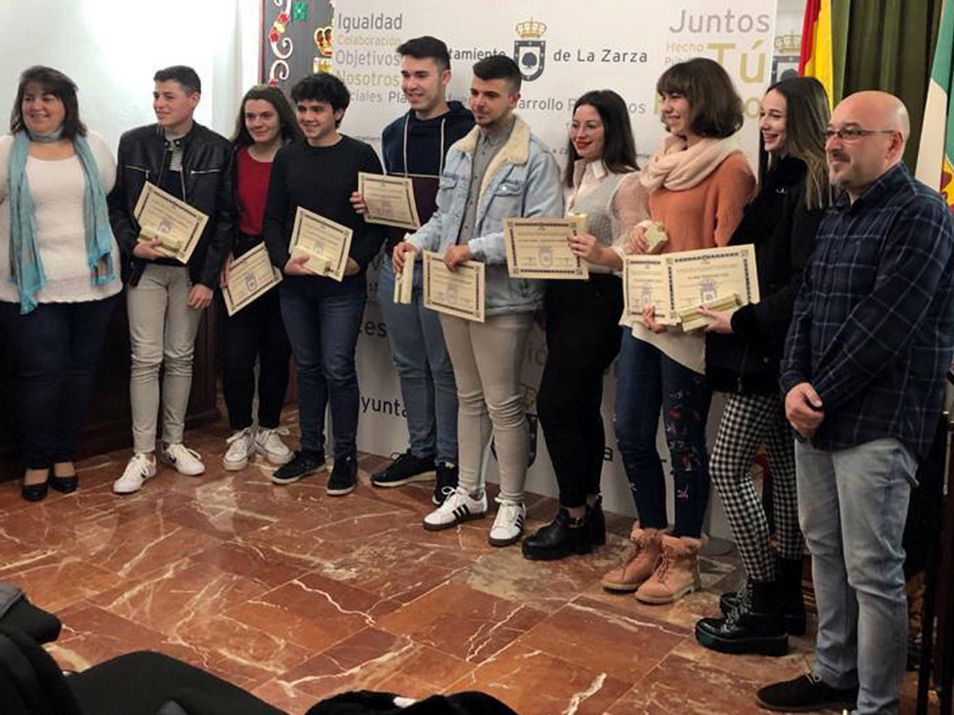 Jóvenes premiados en la última convocatoria