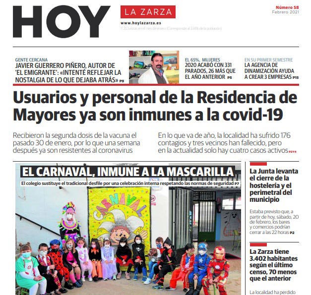 Este sábado sale el periódico de febrero