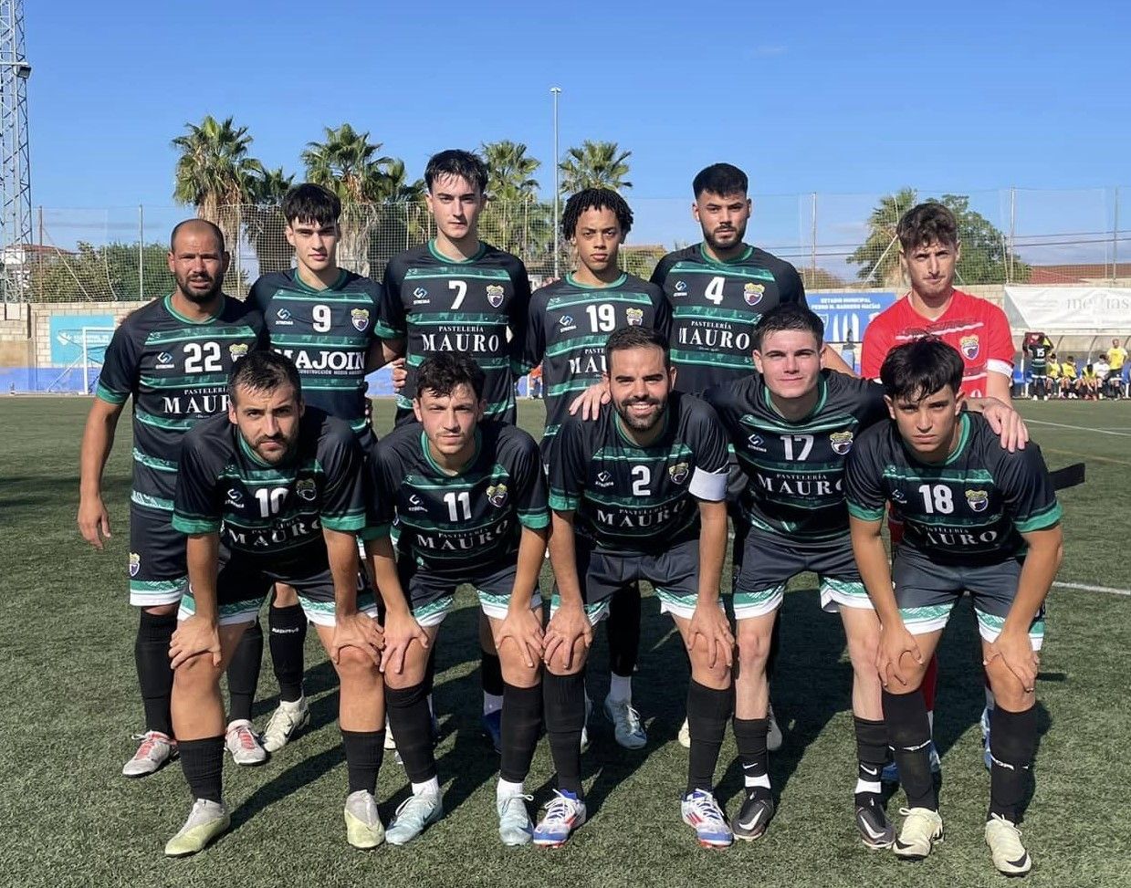 Alineación en el último partido liguero en Quintana