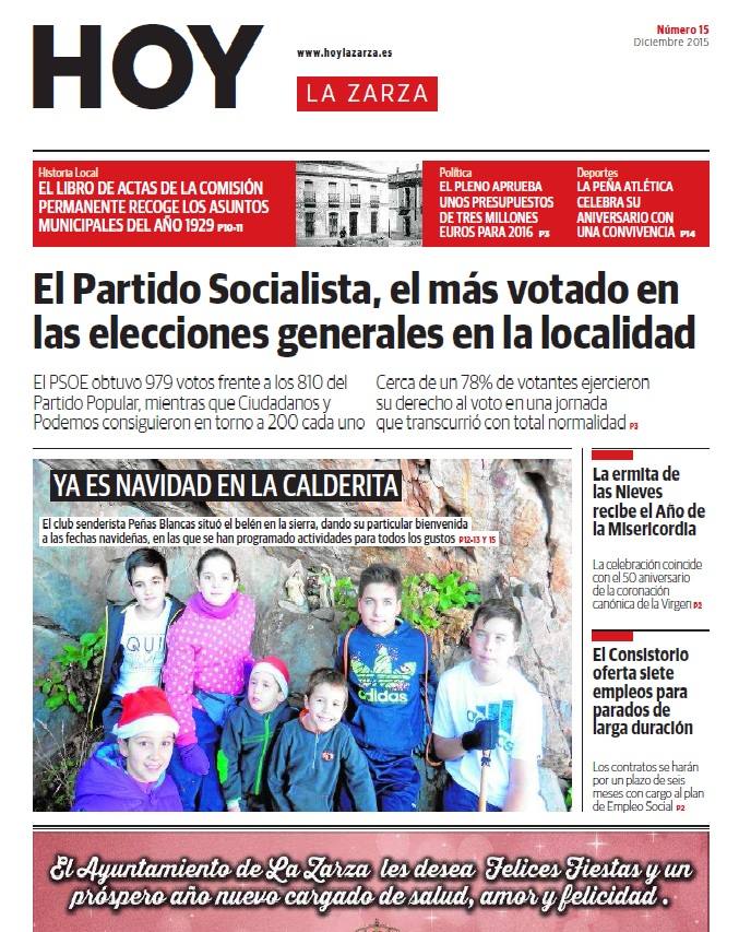 Portada de la edición de diciembre