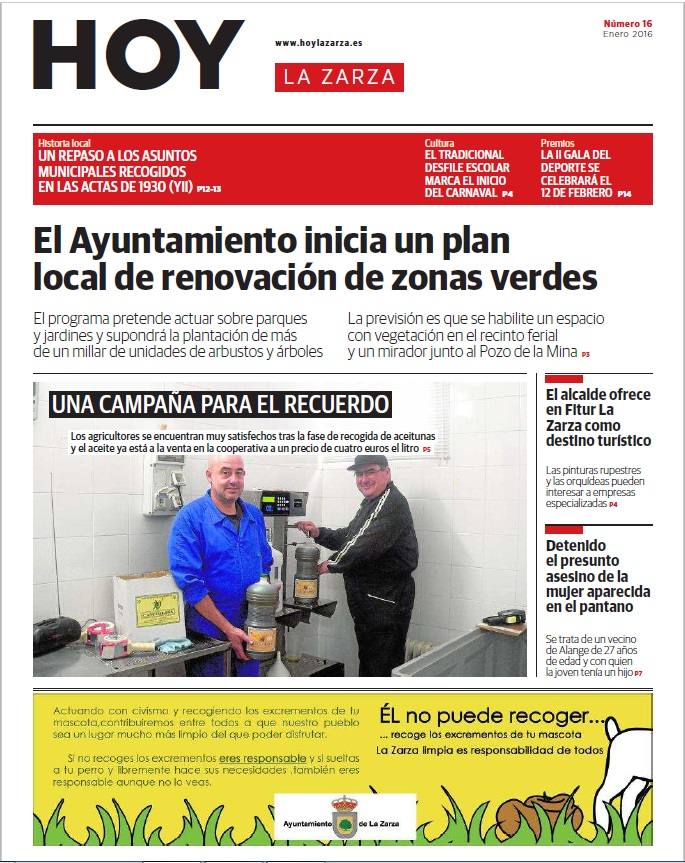 Portada del número de enero