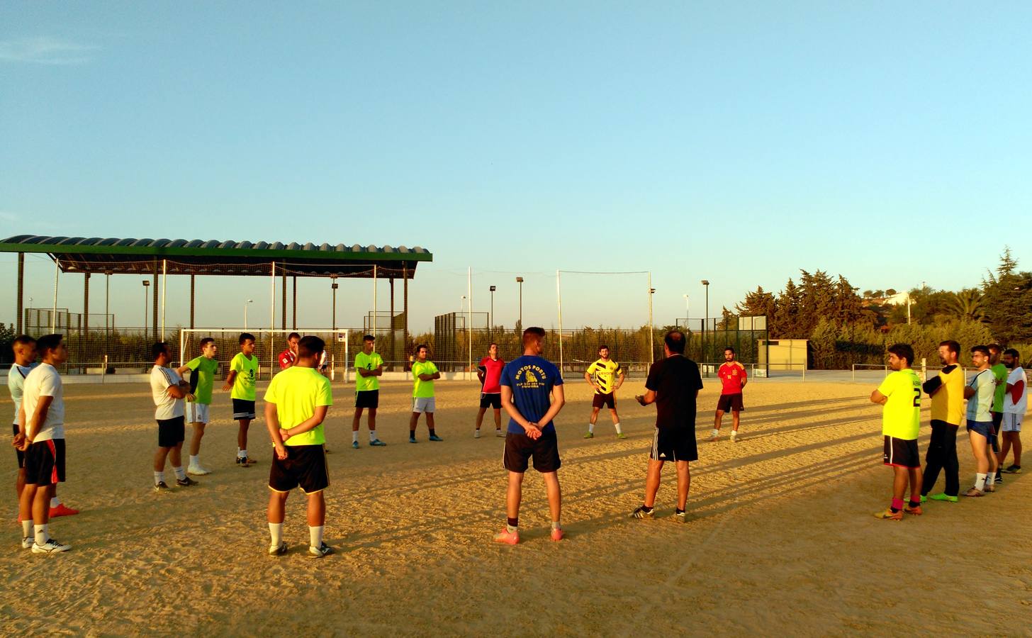 Una de los entrenamientos del equipo