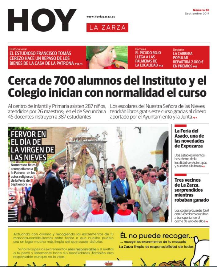 Portada del número de septiembre