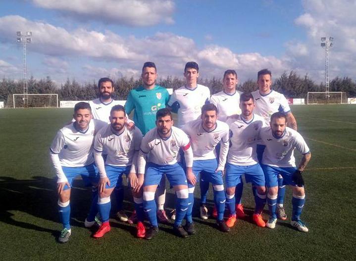 De pie: Cerrato, Gordillo, Barjola, Dani, Juampe. Agachados: Álvaro, Jesús, José Mari, Nono, Iván, Ioseba