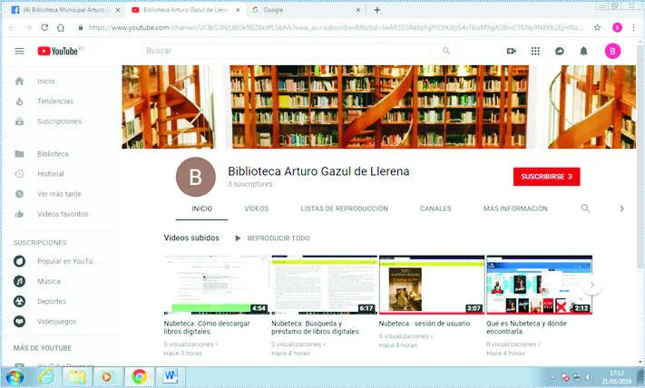 La Biblioteca Municipal estrena canal de Youtube