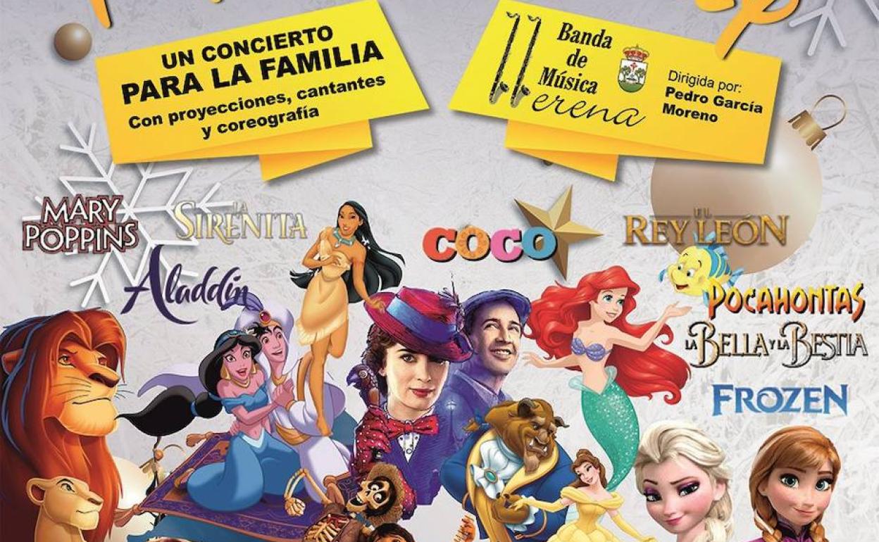La Banda Municipal ofrecerá el concierto de Navidad con temática Disney