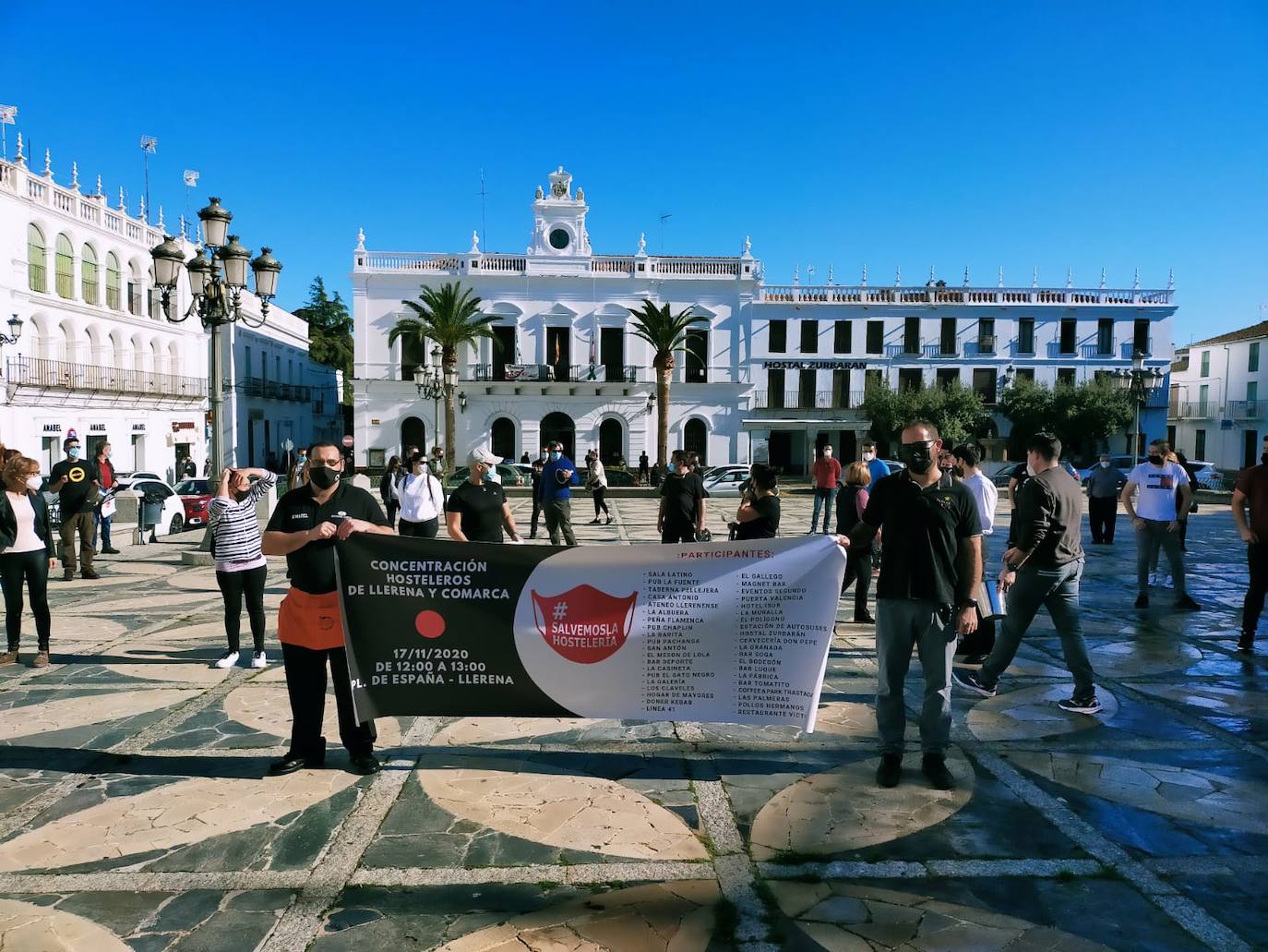 Imagen de la última reivindicación de los hosteleros de Llerena 