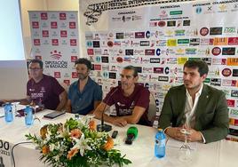 Ángel Hernández, Rodrigo Sorogoyen, Pedro Martín y Daniel Lara, en la presentación del certamen.