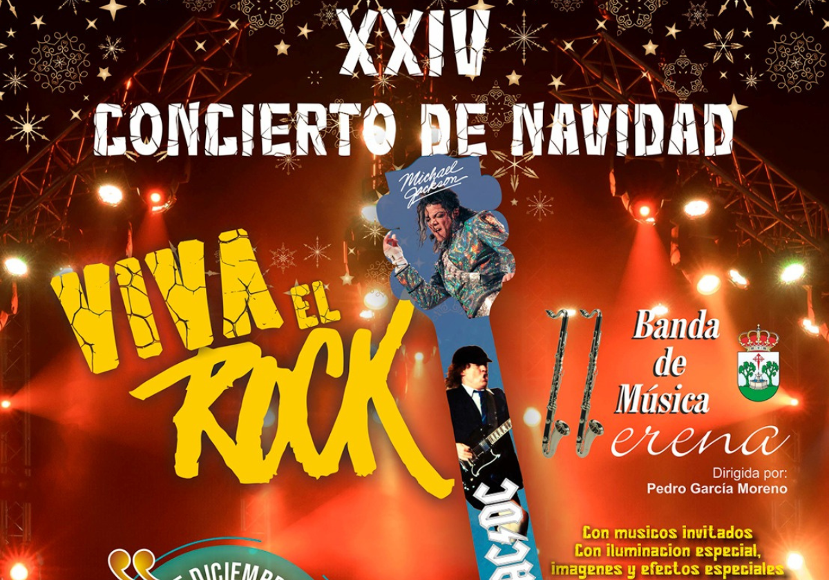 La Banda de Música de Llerena rinde tributo al rock en su XXIV Concierto de Navidad