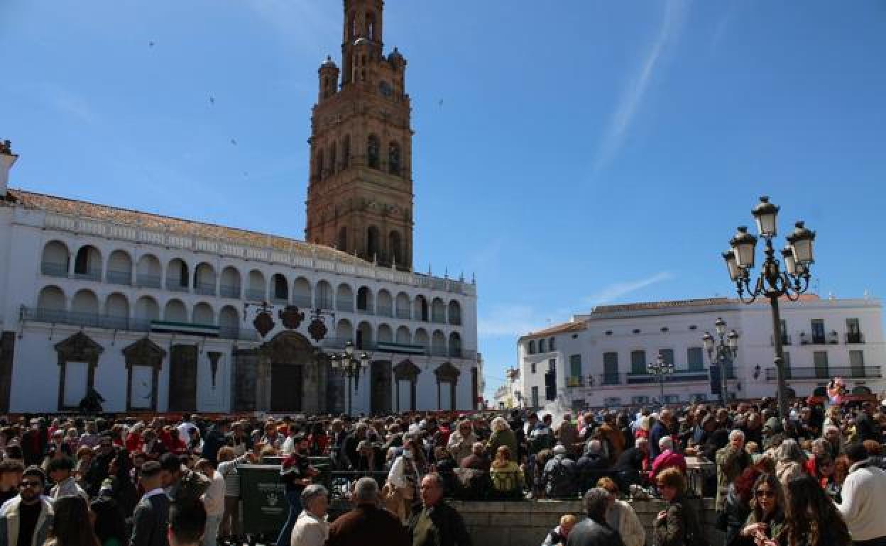 La plaza de España, durante La Matanza de 2022.