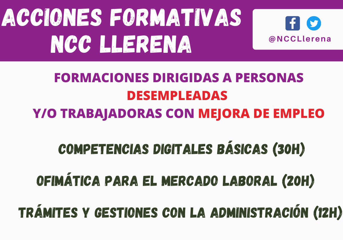 El NCC de Llerena retoma la formación en competencias digitales en un nuevo horario
