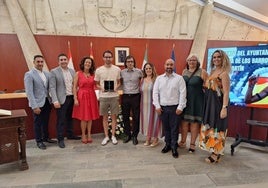 Álvaro Martín fue recibido en el ayuntamiento de Villafranca.