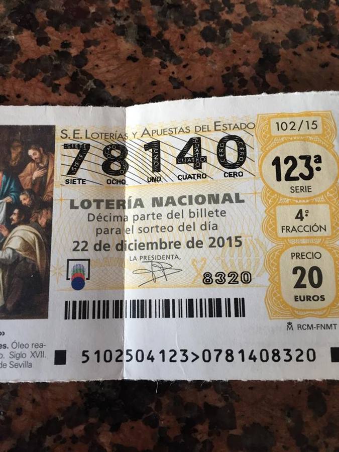 Décimo vendido en Llerena