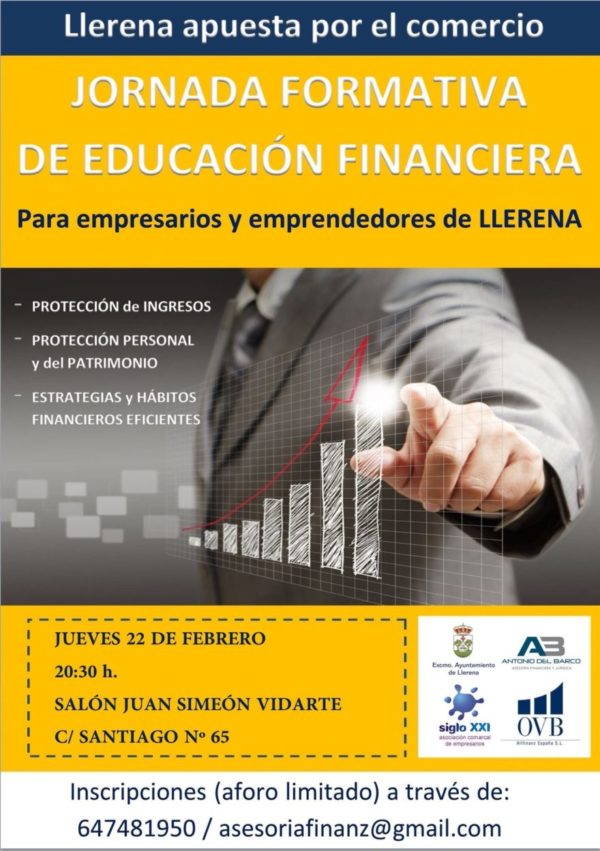 El próximo jueves, 22 de febrero, se celebrará una jornada de educación financiera