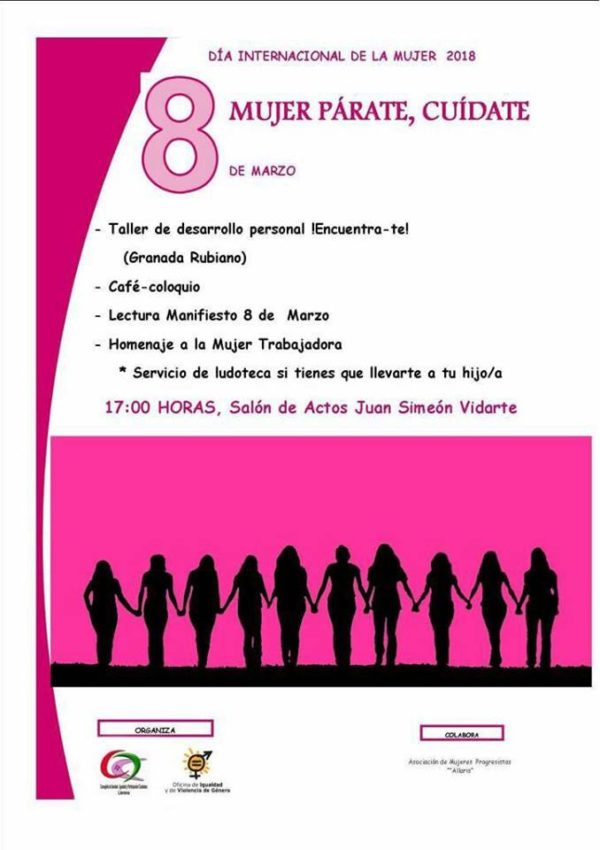 Cartel del Ayuntamiento de Llerena sobre el Día de la Mujer.