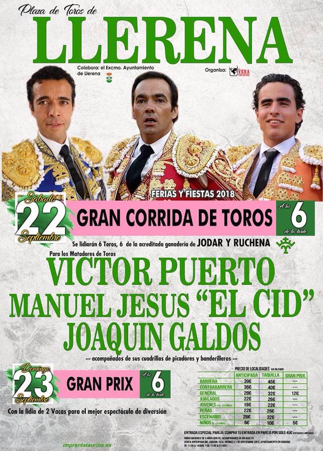 Anunciado el cartel de Toros de la Feria de San Miguel de Llerena