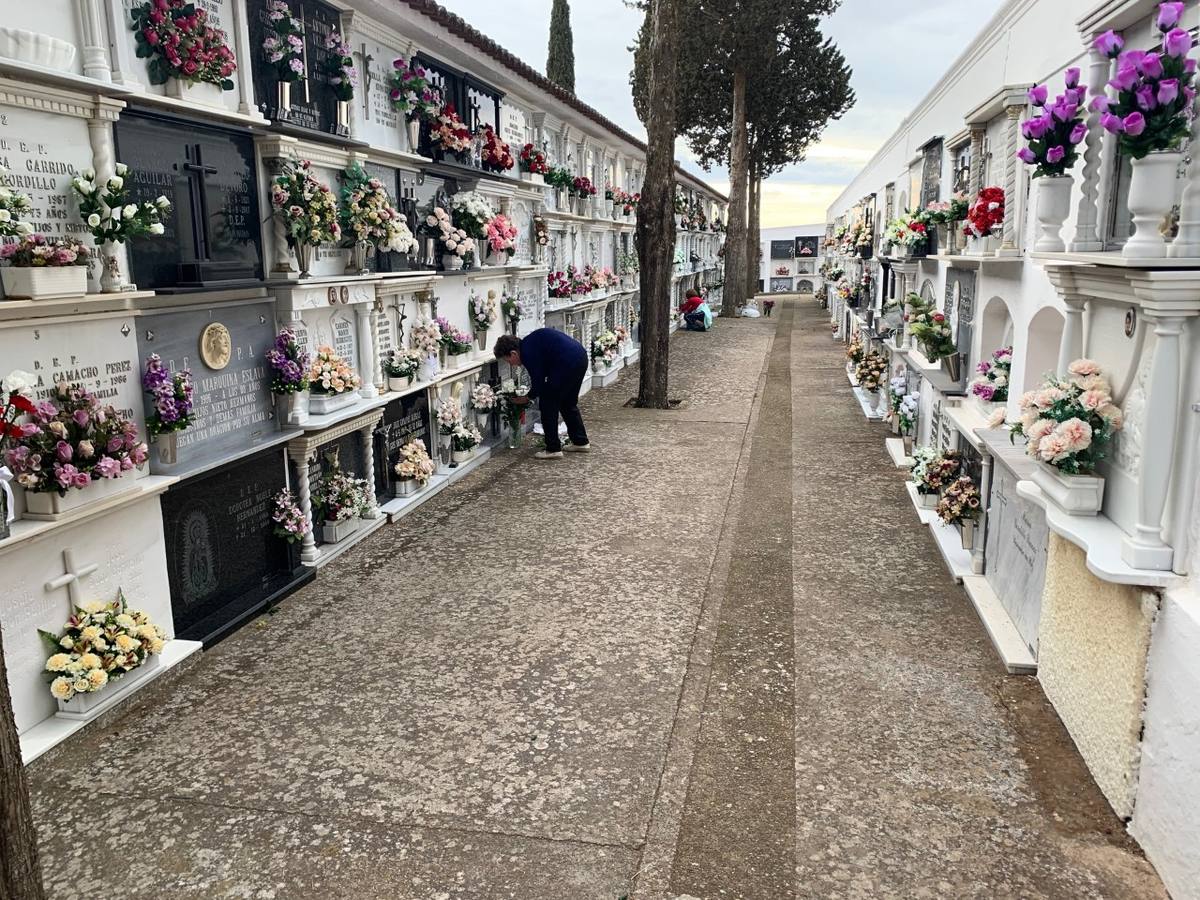 Una de las calles del cementerio de Los Santos 