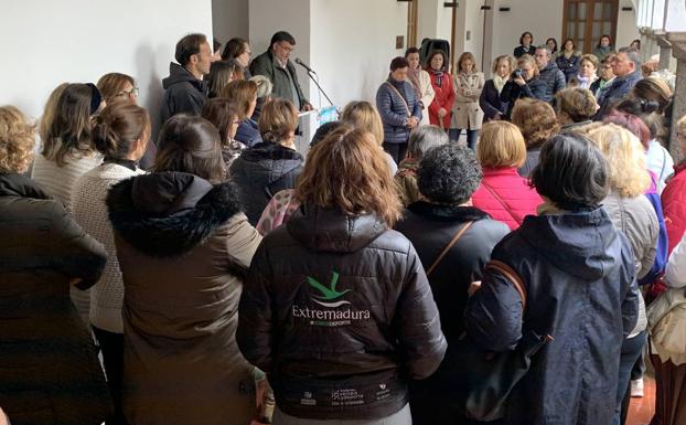 Actto reivindicativo en el patio del ayuntamiento 