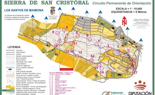 Mapa del Circuito permanente de Orientación 