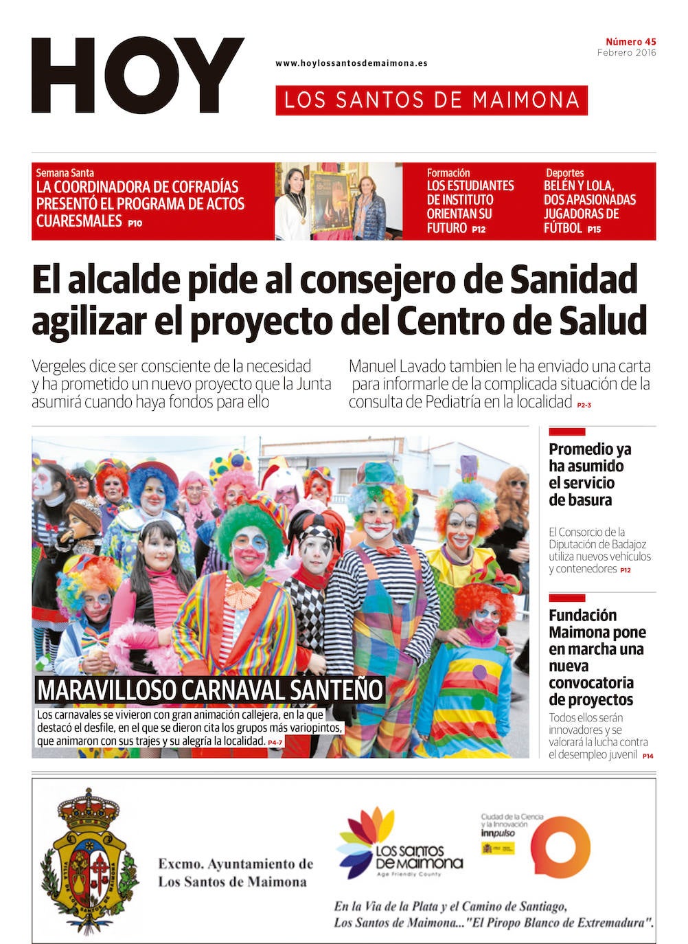 Fotos: Los Santos de Maimona, portada a portada