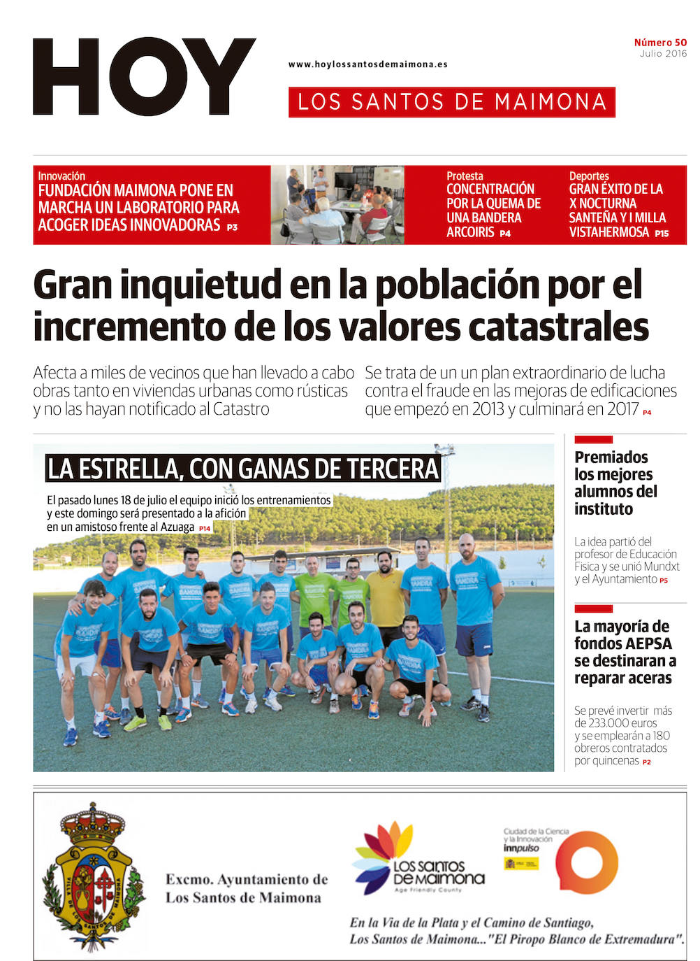 Fotos: Los Santos de Maimona, portada a portada