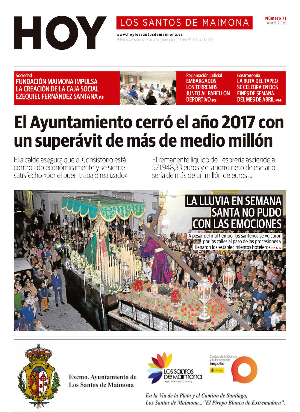 Fotos: Los Santos de Maimona, portada a portada