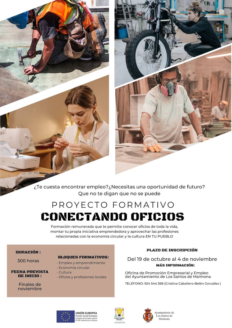 Cartel del Proyecto de Formación 'Conectando Oficios' 