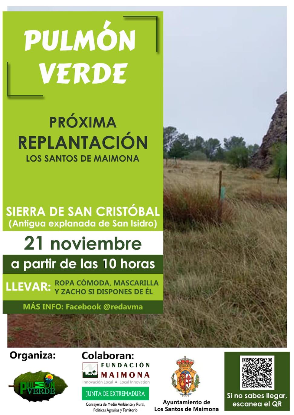 Cartel de la replantación del domingo