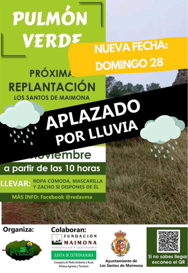 Cartel del aplazamiento de la plantación 