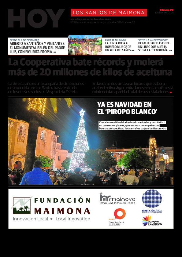 Portada de Hoy Los Santos de Diciembre 