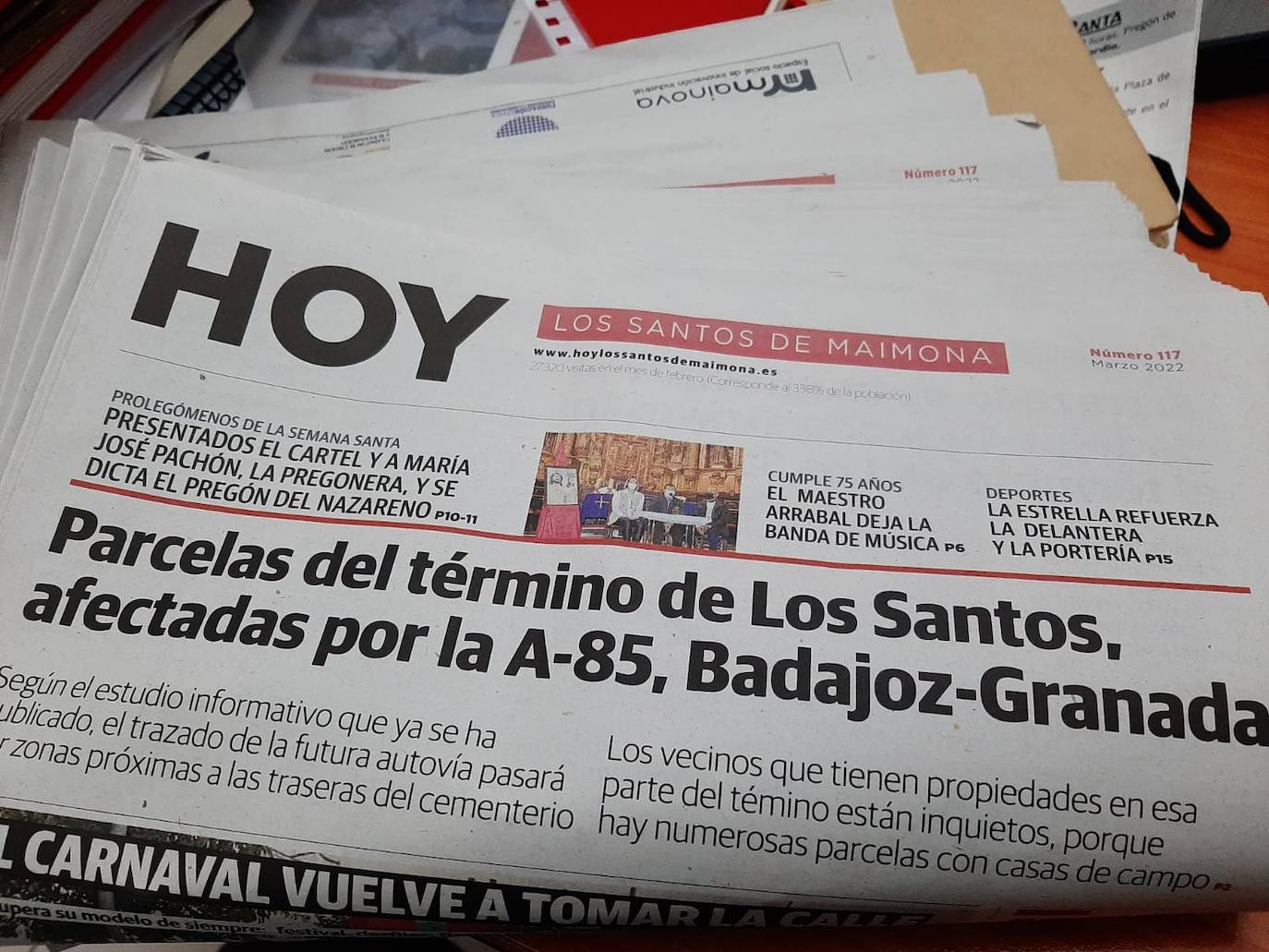 Periodico en papel repartiedo este sábado 