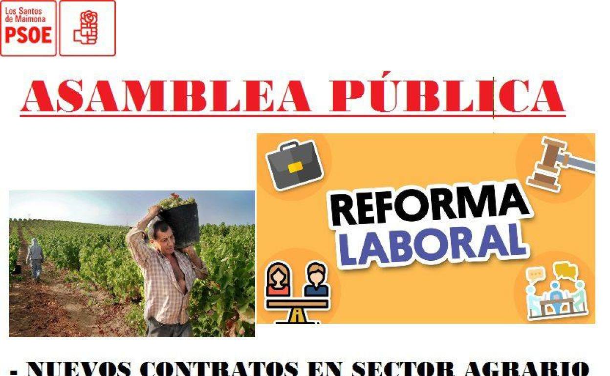 Cartel del acto que se celebra este miércoles en la Casa del Pueblo 