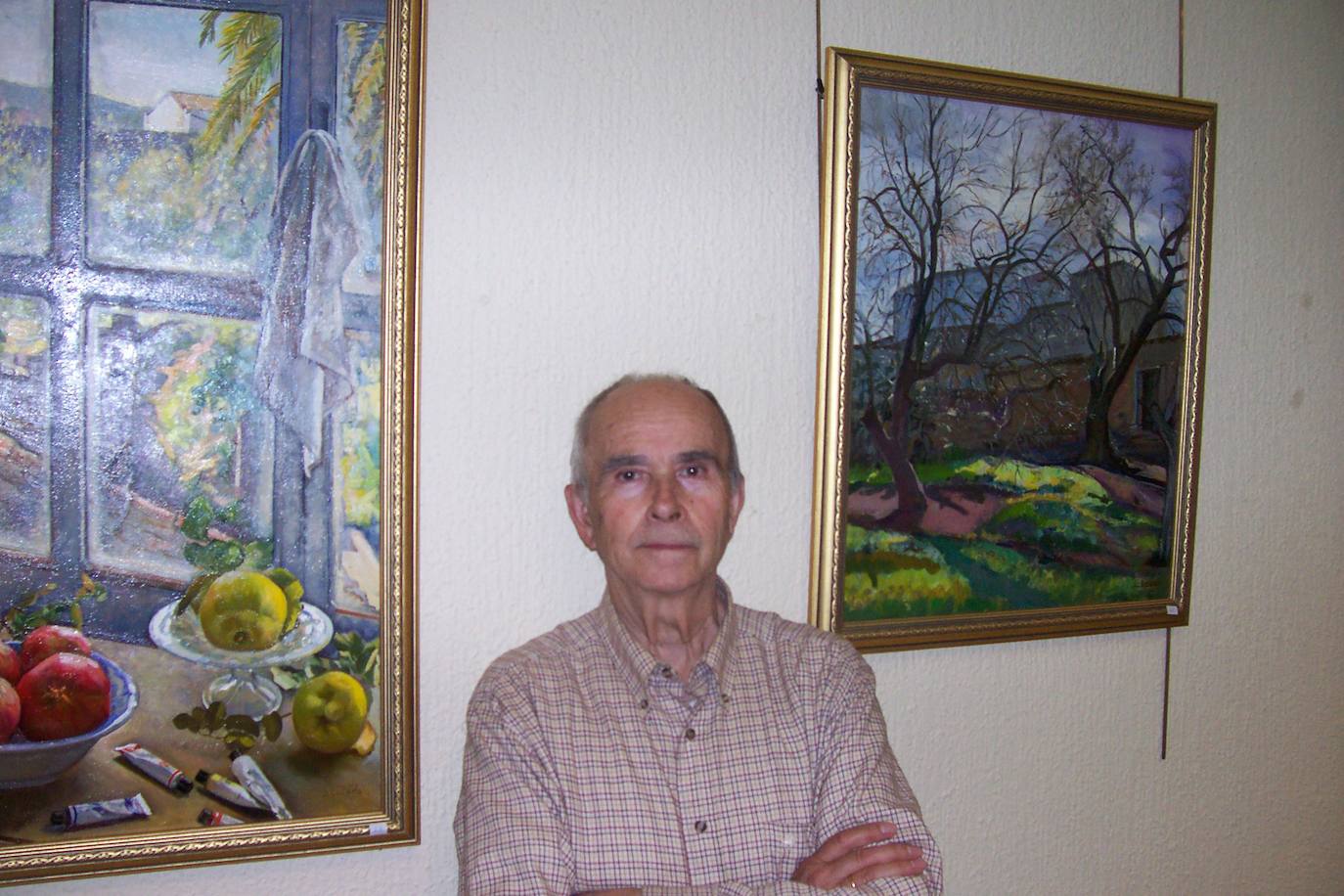 Gancedo en una de sus pocas exposiciones, hace unos años en Los Santos 