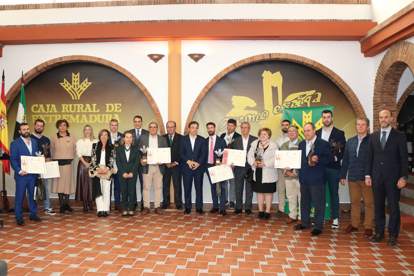 Premiados en la gala de los premios Espiga al mejor jamón y cava en la finca El Toril 