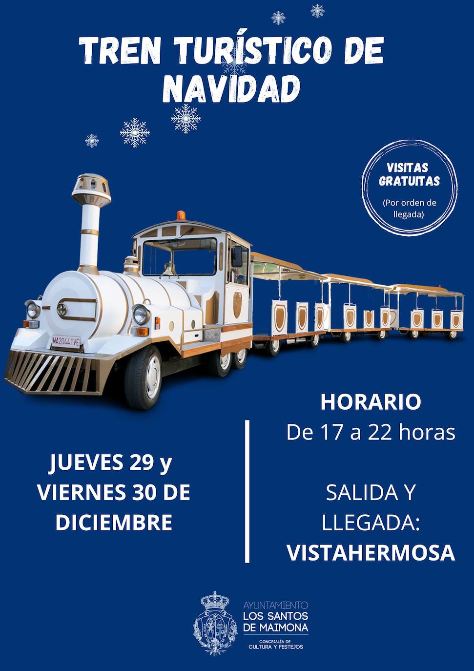 Cartel del tren turístico 