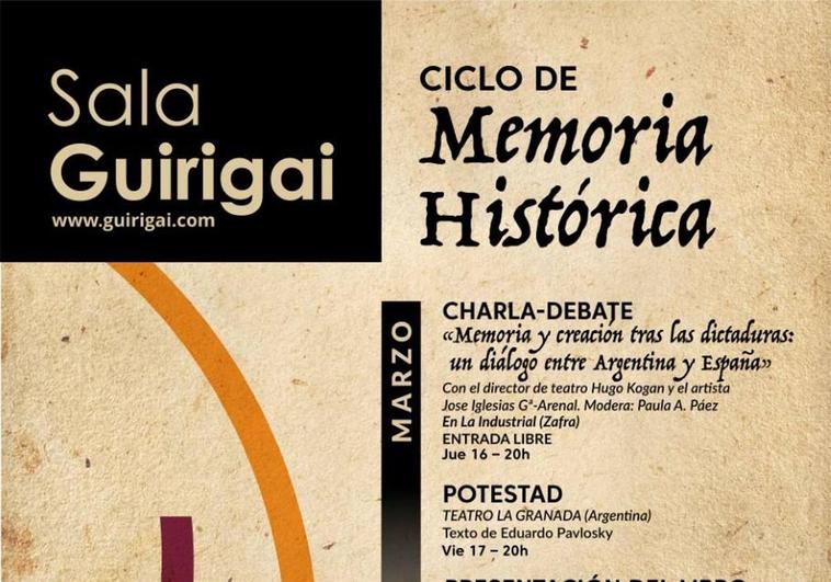 Sala Guirigai programa en marzo y abril un ciclo sobre 'Memoria Histórica'