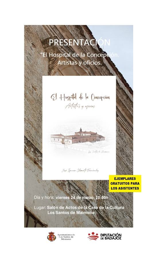 José Ignacio Clemente presentará al público su libro 'El Hospital de la Concepción. Artistas y Oficios'