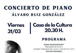 Cartel del concierto de piano