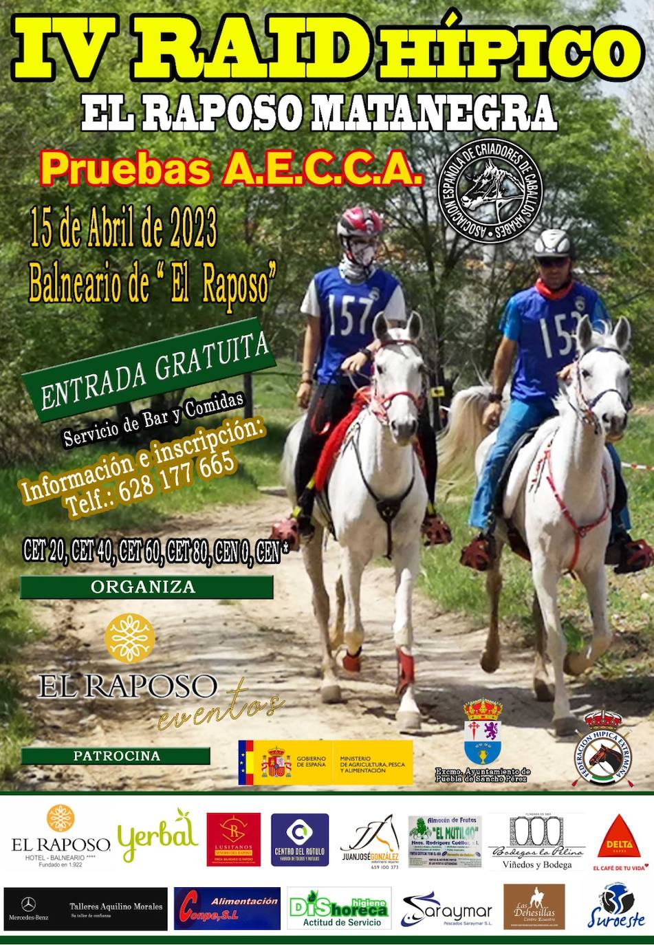 Cartel IV Raid Hípico El Raposo