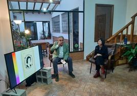 Un momento de la charla con Lama y Charo Osorio