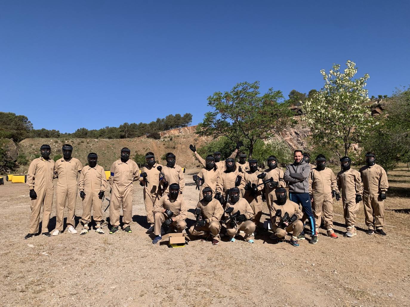 Jugadores de paintball