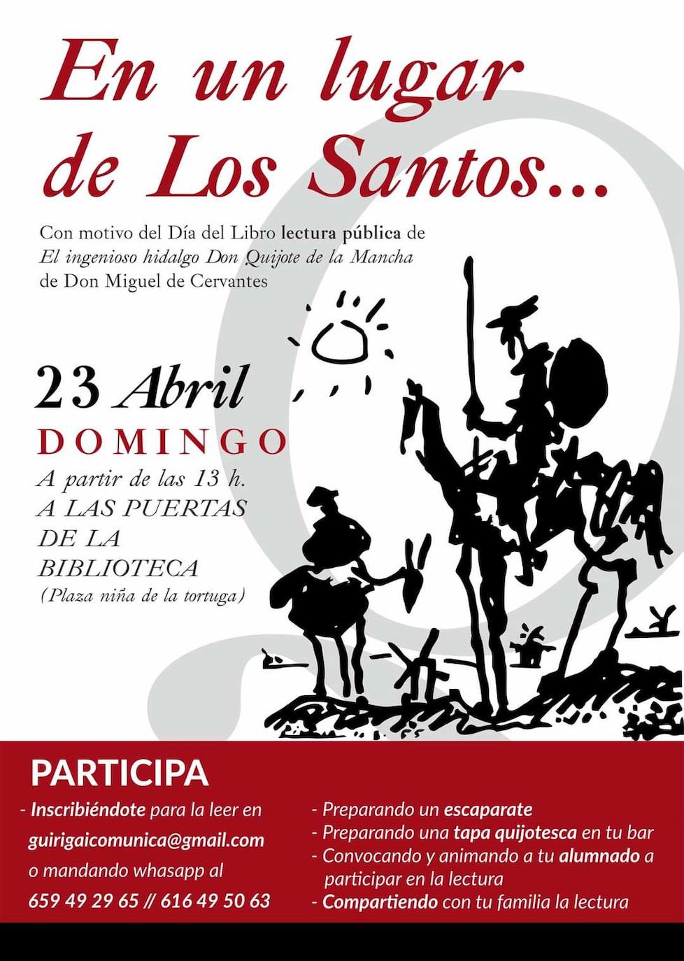 Este domingo lectura del Quijote