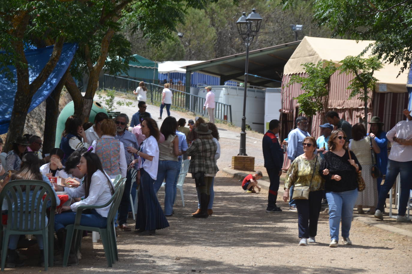 Las casetas a la hora de comer