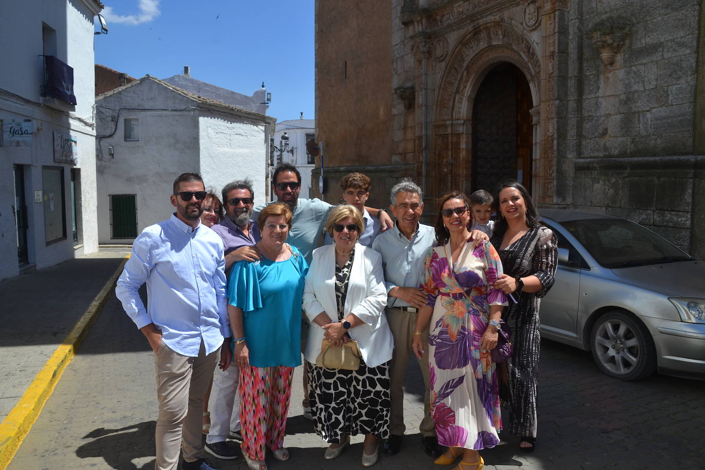 Con la familia en una comunión